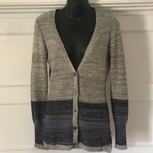 IF IT WERE ME Deep-V Stripe Cardigan